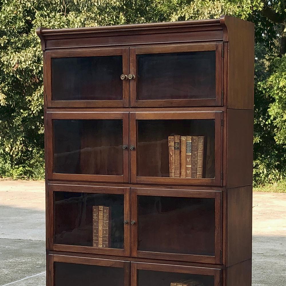 Antique English Mahogany Bookcase, File Cabinet 4