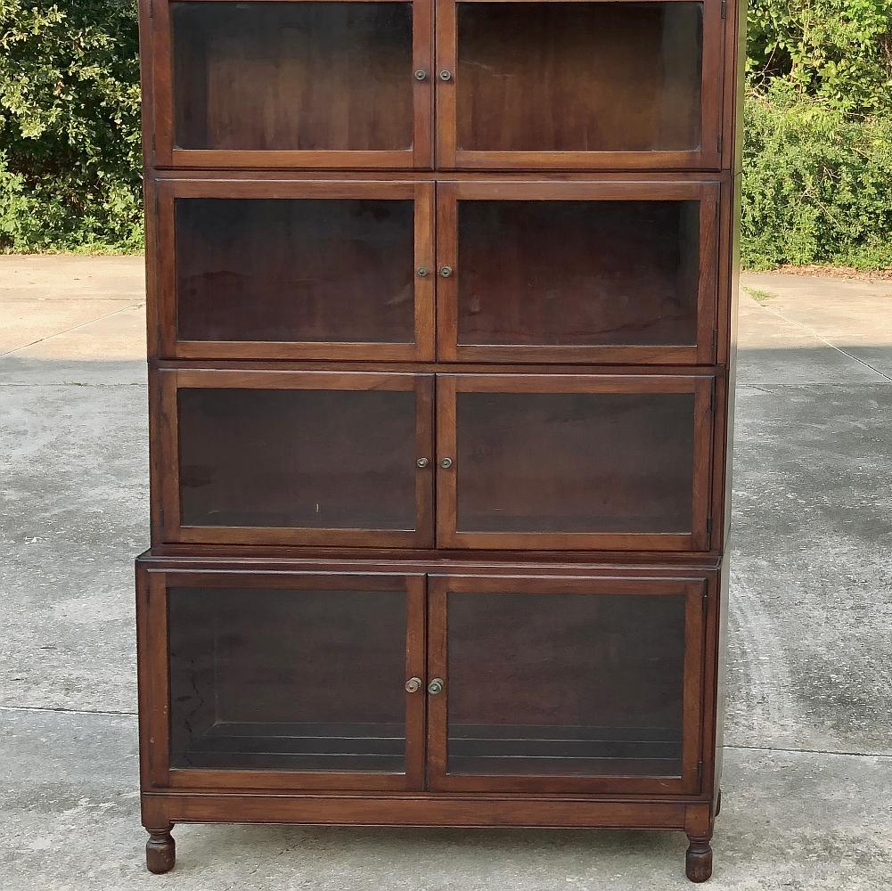 Antique English Mahogany Bookcase, File Cabinet 2