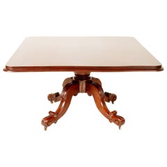 Antique English Mahogany Breakfast/Dining Tilt-Top Table, circa 1860