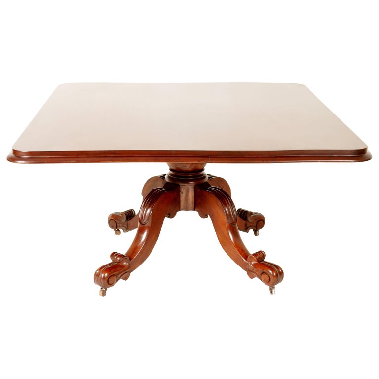 Antique English Mahogany Breakfast/Dining TiltTop Table, circa 1860