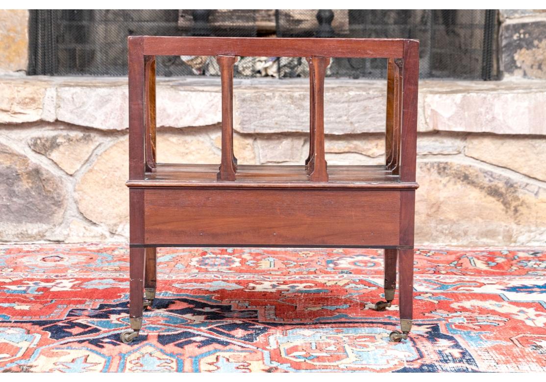 Antique English Mahogany Canterbury for Restoration In Distressed Condition In Bridgeport, CT
