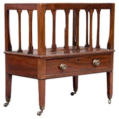 Antique English Mahogany Canterbury for Restoration