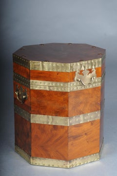Antique English Mahogany Chest/Ottoman with Brass Fittings No.2