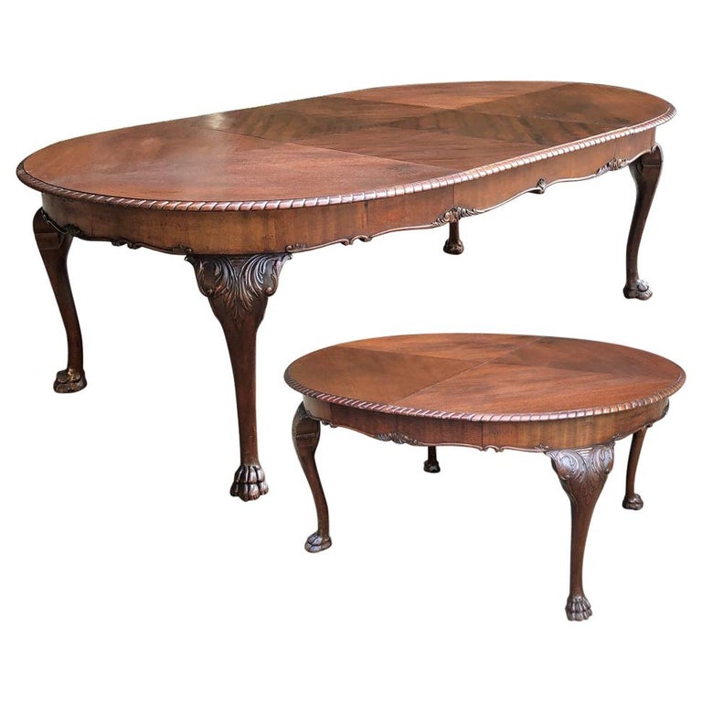 Antique English Mahogany Chippendale Dining Table with Leaf For Sale at  1stDibs | chippendale table, antique english dining table, antique chippendale  dining table