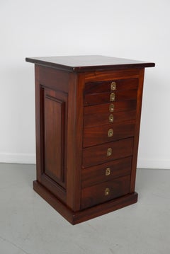 Antique English Mahogany Collectors Cabinet, 19th Century
