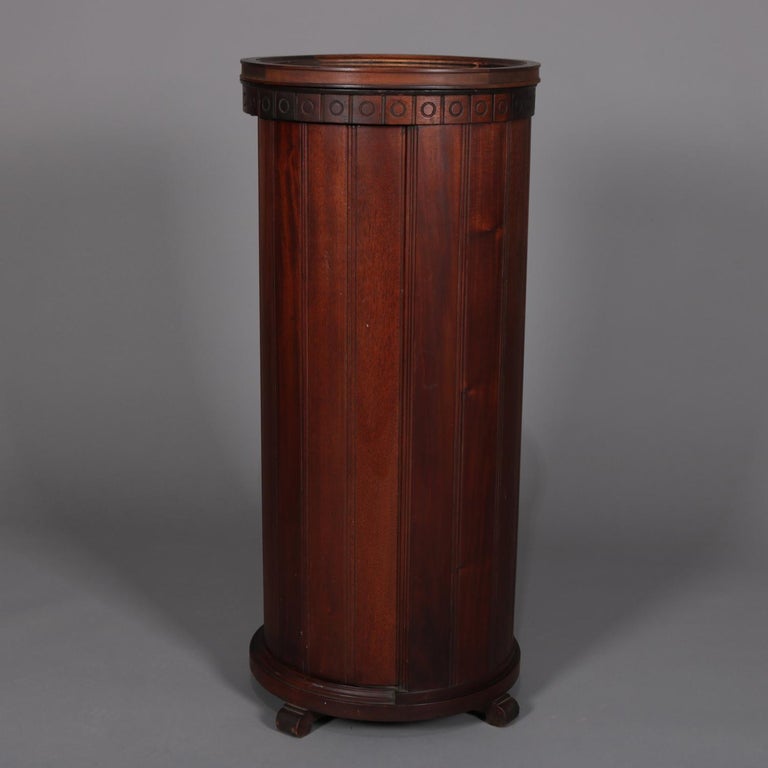 Antique English Mahogany Column Form Liquor Cellarette and Display ...