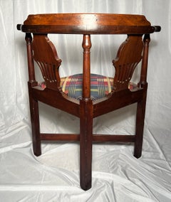 Antique English Mahogany Corner Chair circa 1880