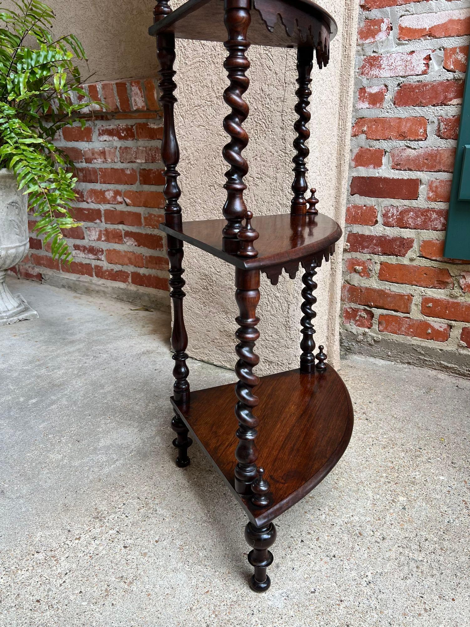 Antiguo estante expositor de caoba inglés BARLEY TWIST Étagère Estantería para libros en venta 2