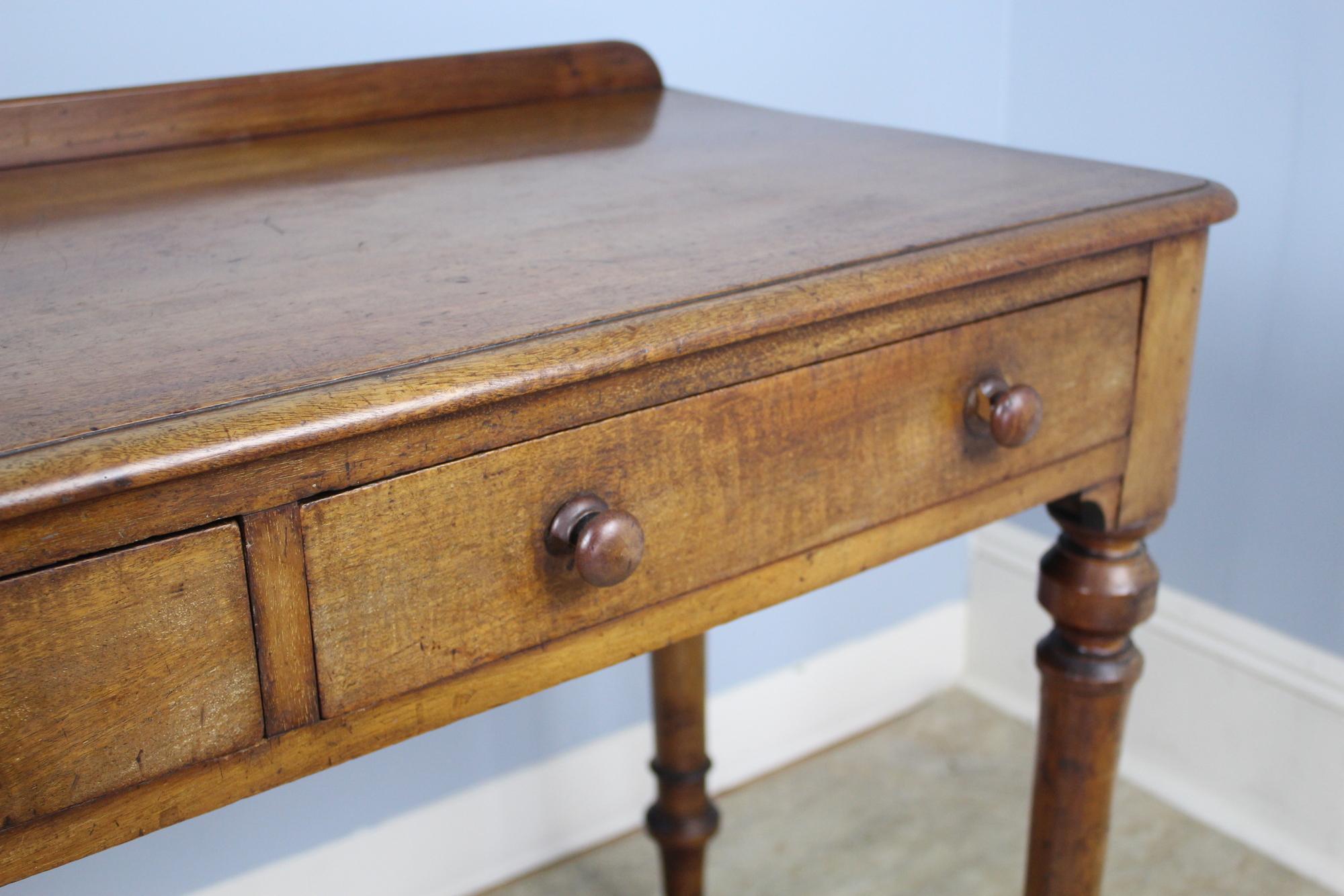 Antique English Mahogany Desk with Galleried Back 5