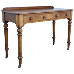 Antique English Mahogany Desk with Galleried Back