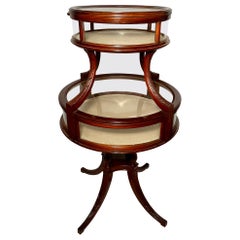 Antique English Mahogany Double Vitrine, Circa 1900