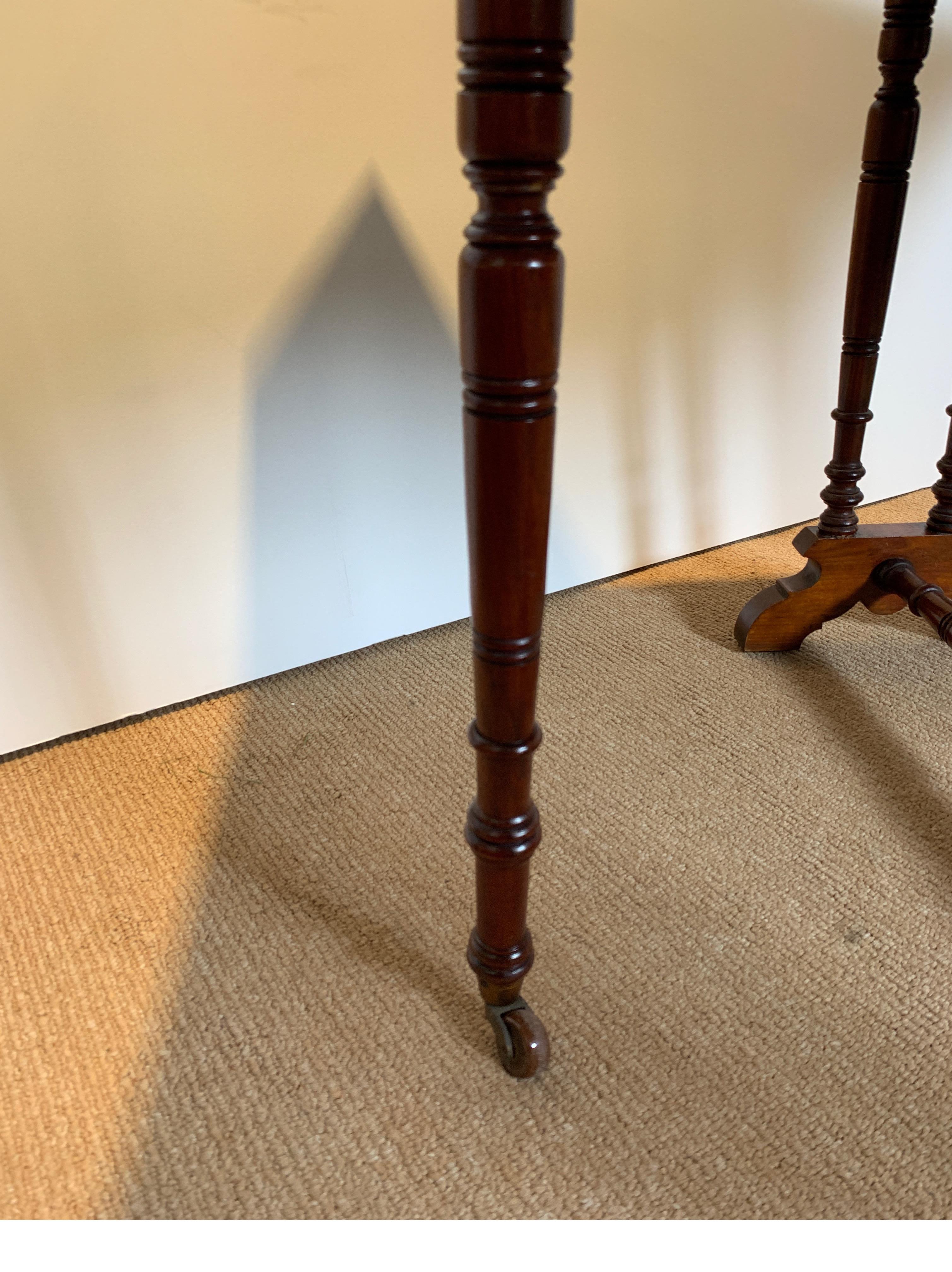 Late 19th Century Antique English Mahogany Drop-Leaf Tuck Away Table