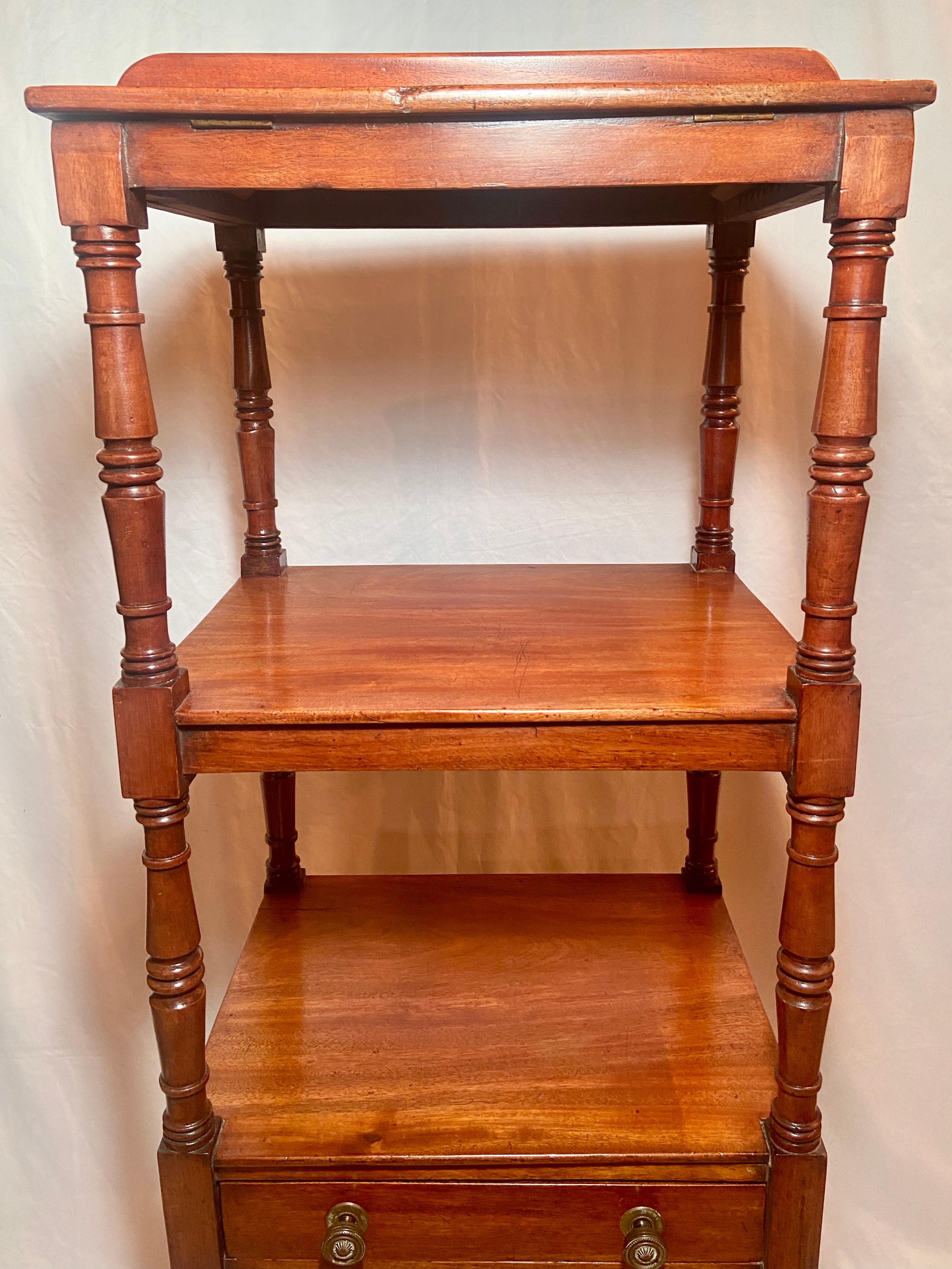 Antique English Mahogany Etagere with Lectern, Circa 1840-1860 In Good Condition For Sale In New Orleans, LA