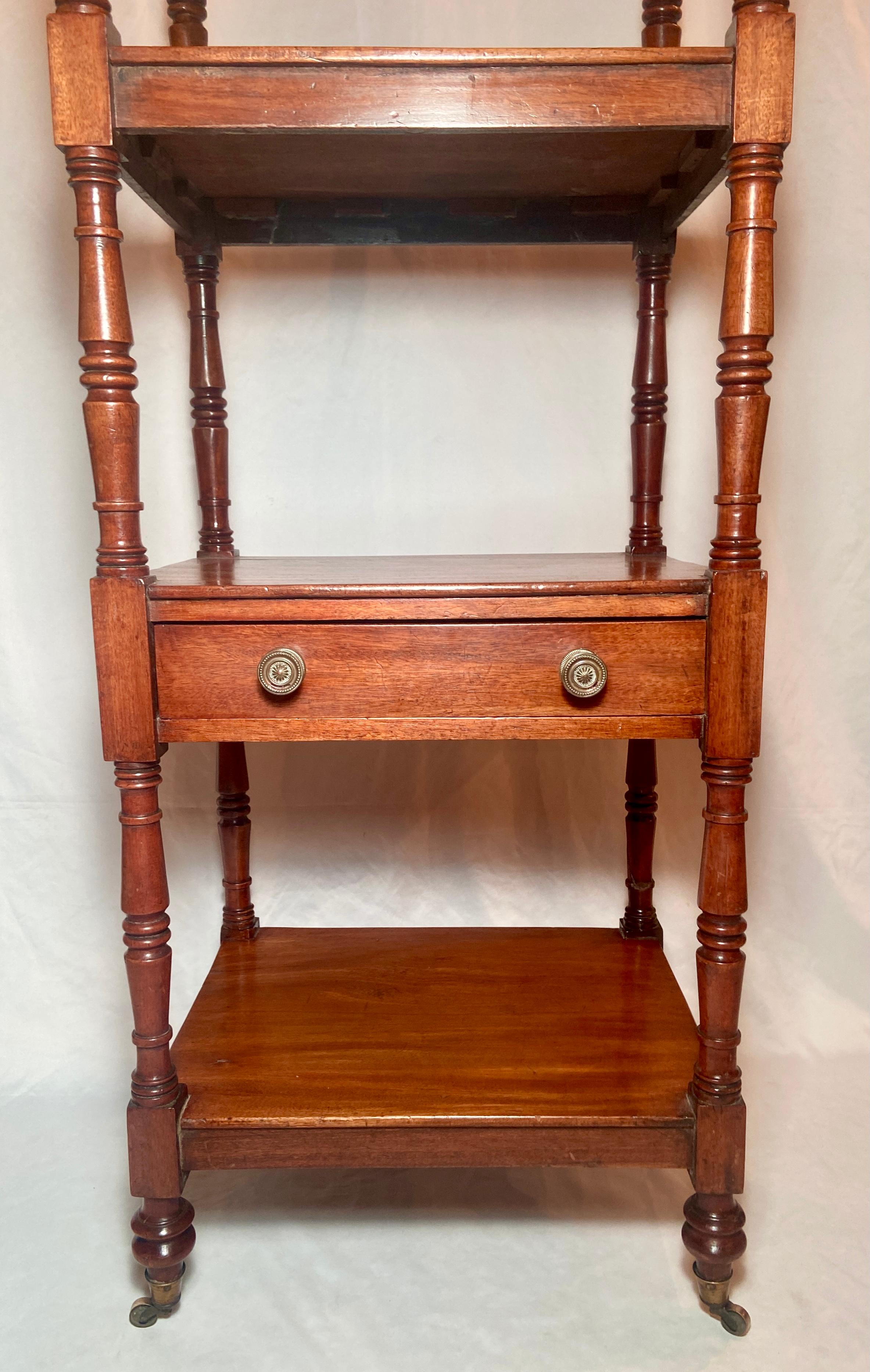 19th Century Antique English Mahogany Etagere with Lectern, Circa 1840-1860 For Sale
