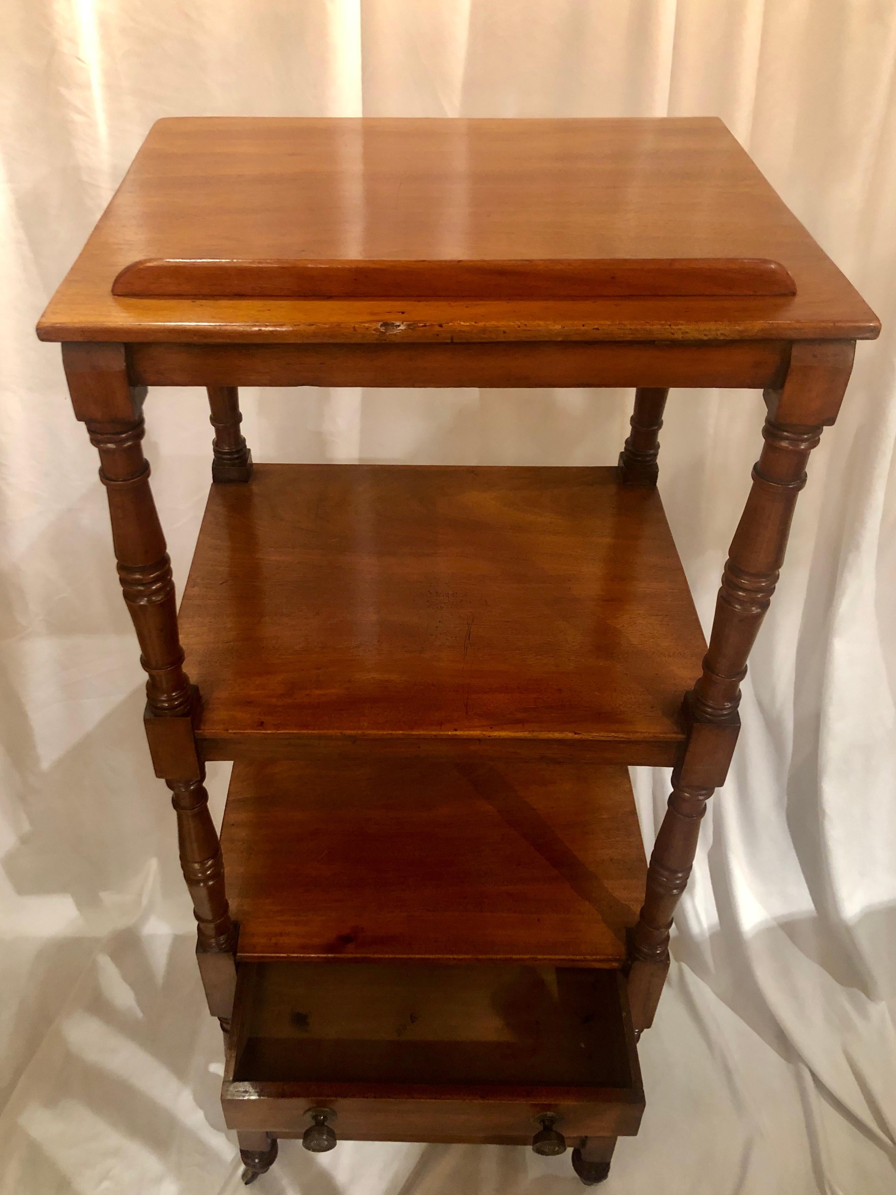 Antique English Mahogany Etagere with Lectern, Circa 1840-1860 For Sale 1