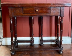 Antique English Mahogany Fold-Over Table with Gate Leg, Circa 1880's.