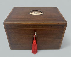 Antique English Mahogany Georgian  Double Tea Caddy attrib Gillows  18th Century