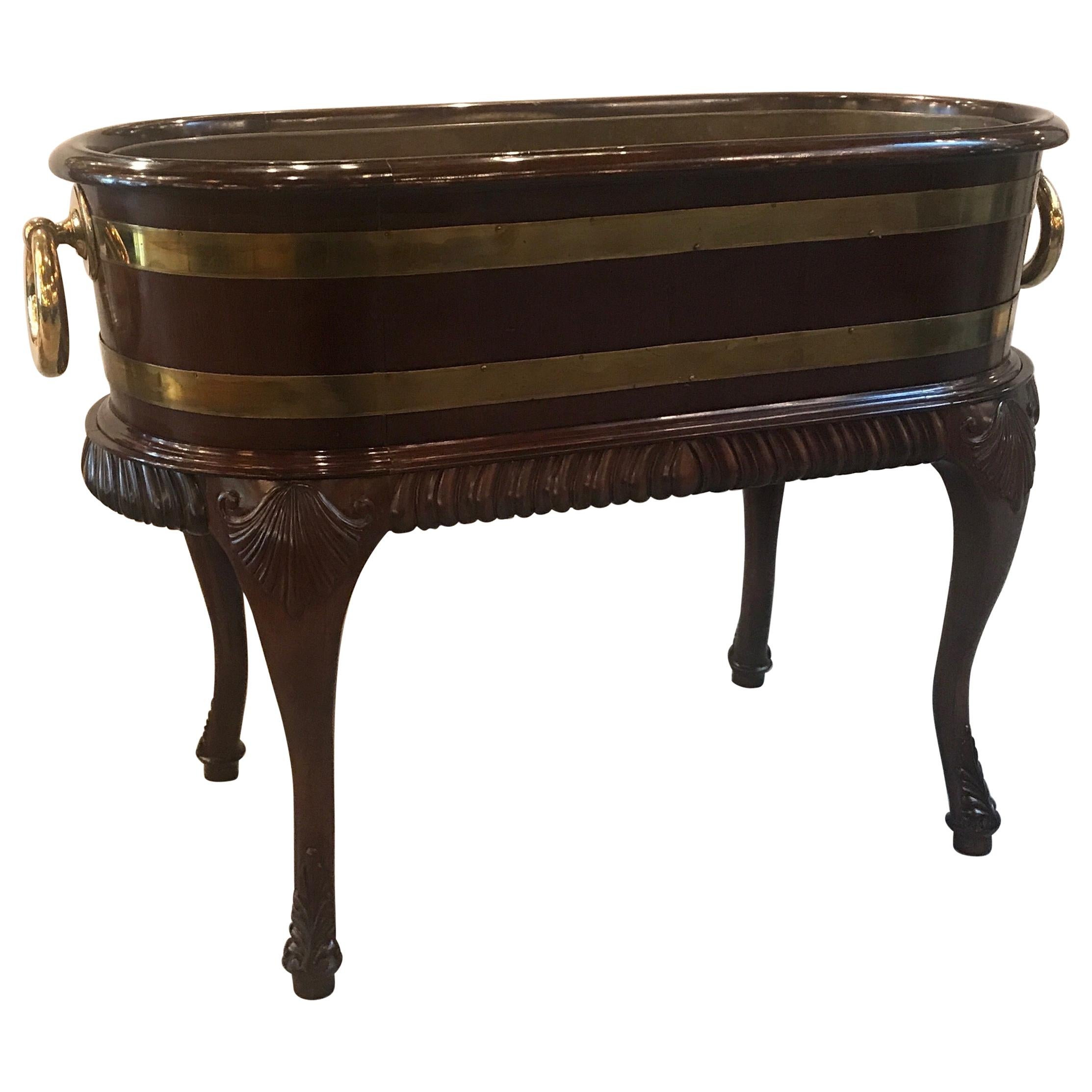 Antique English Mahogany Georgian Style Cellarette or Planter