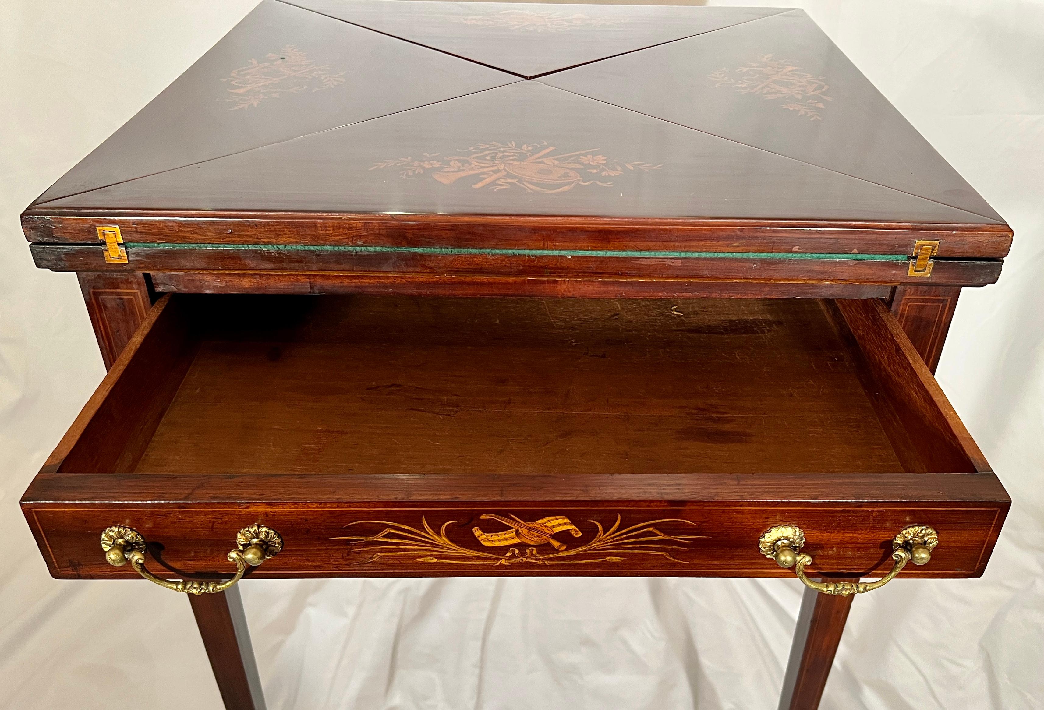Antique English Mahogany Handkerchief Table circa 1880
Table Open:
Width: 33.5