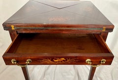 Antique English Mahogany Handkerchief Game Table circa 1880