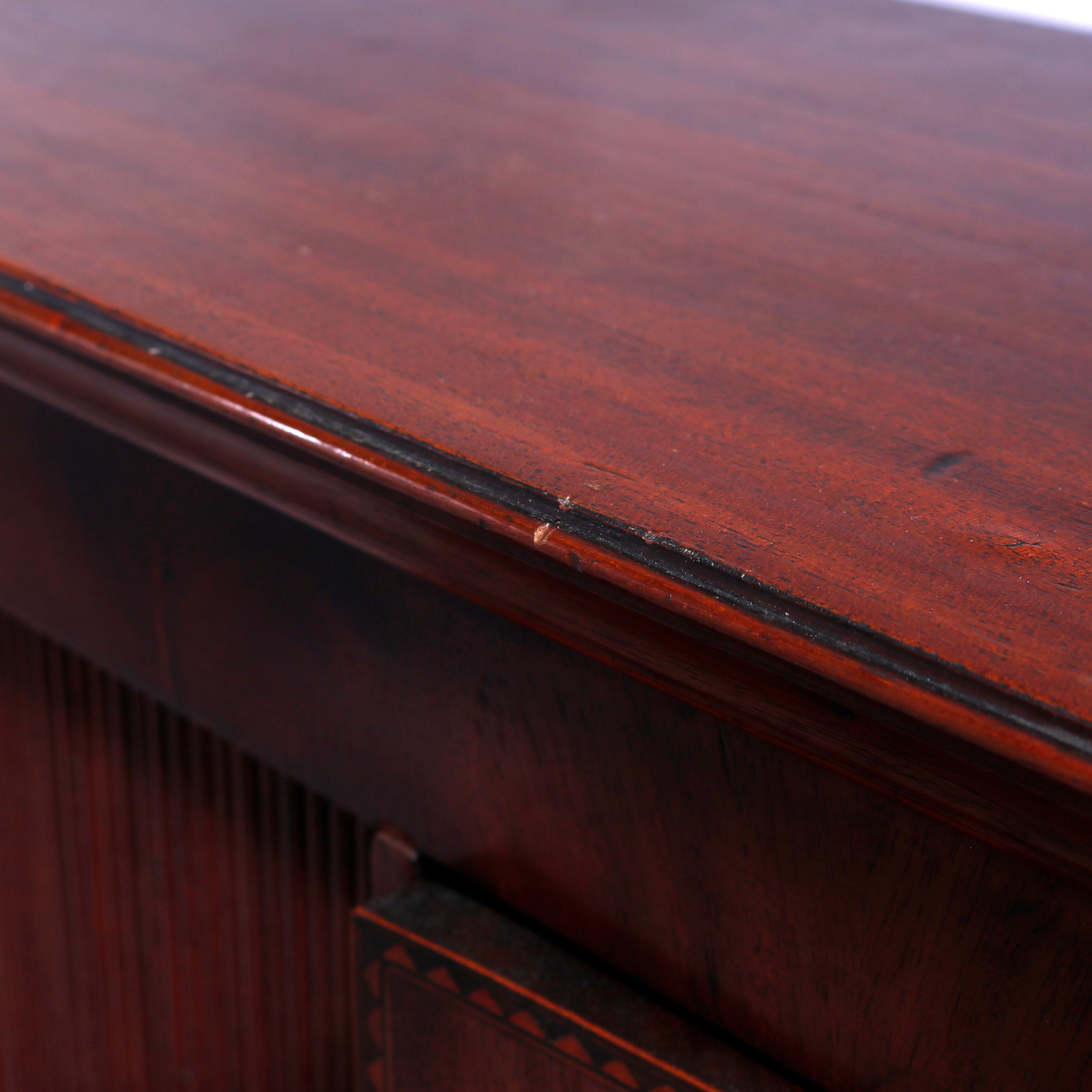 Antique English Mahogany Hepplewhite Tambour Desk Circa 1820 10