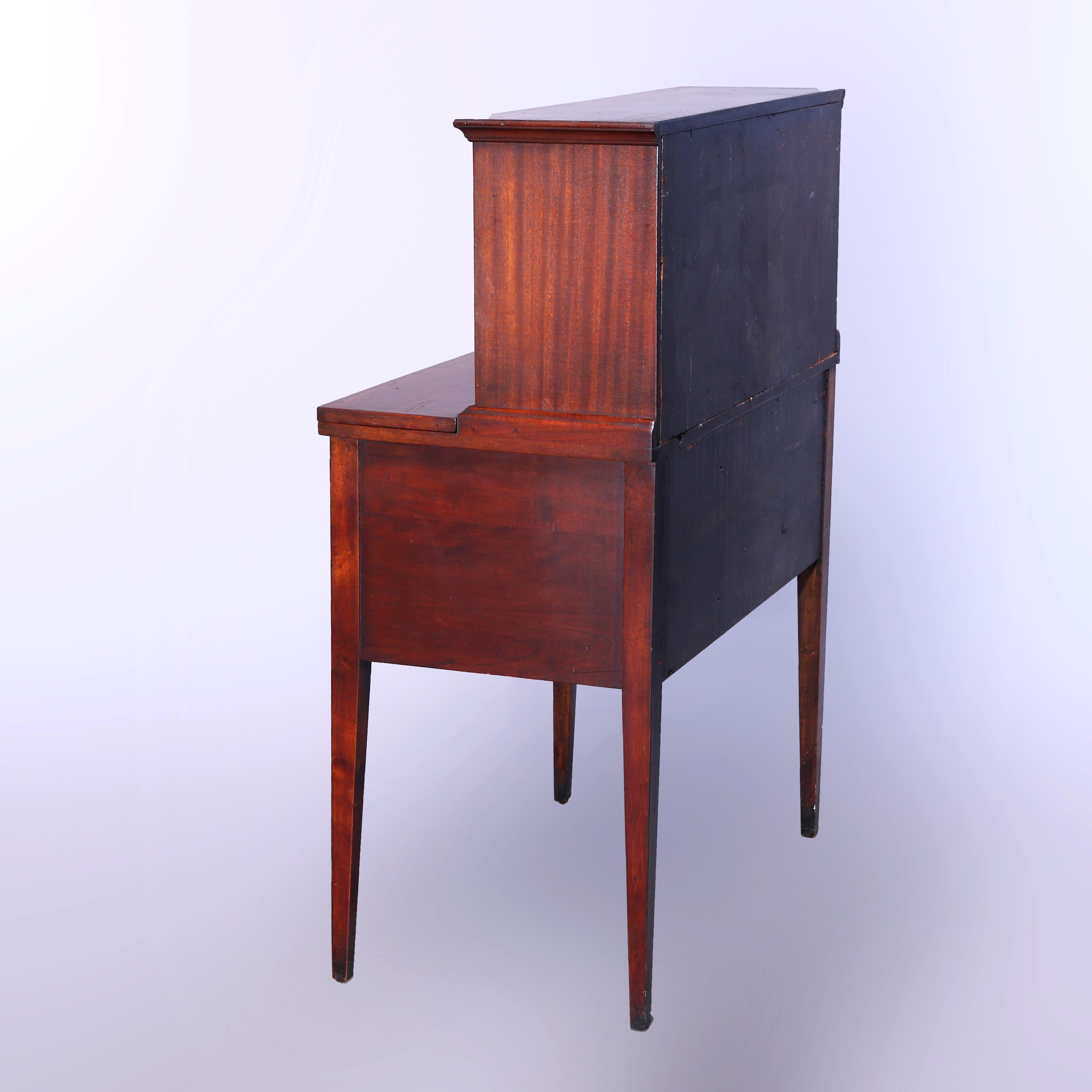 Antique English Mahogany Hepplewhite Tambour Desk Circa 1820 11