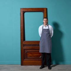 Antique English Mahogany Internal Door for Glazing