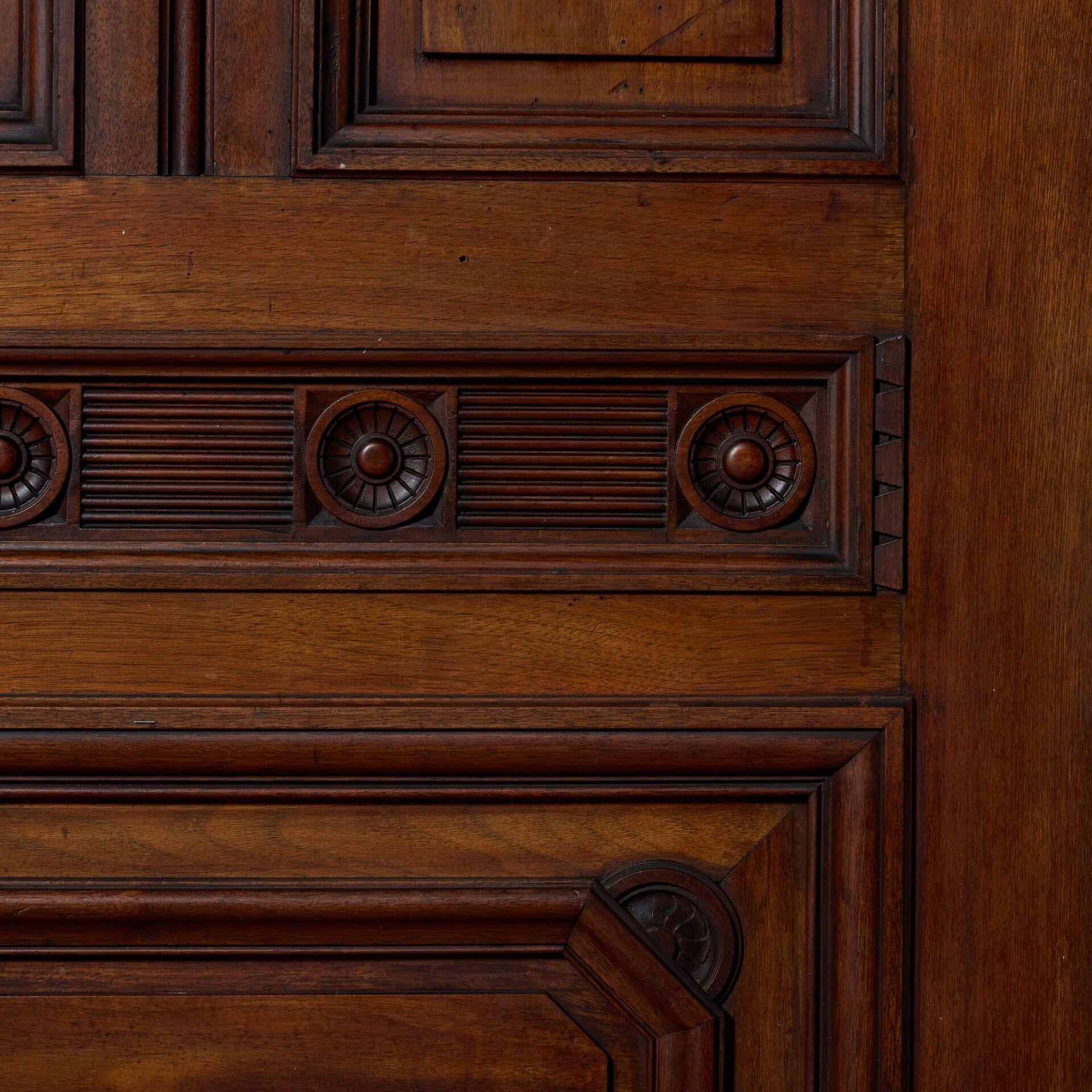 Victorian Antique English Mahogany Internal Door For Sale