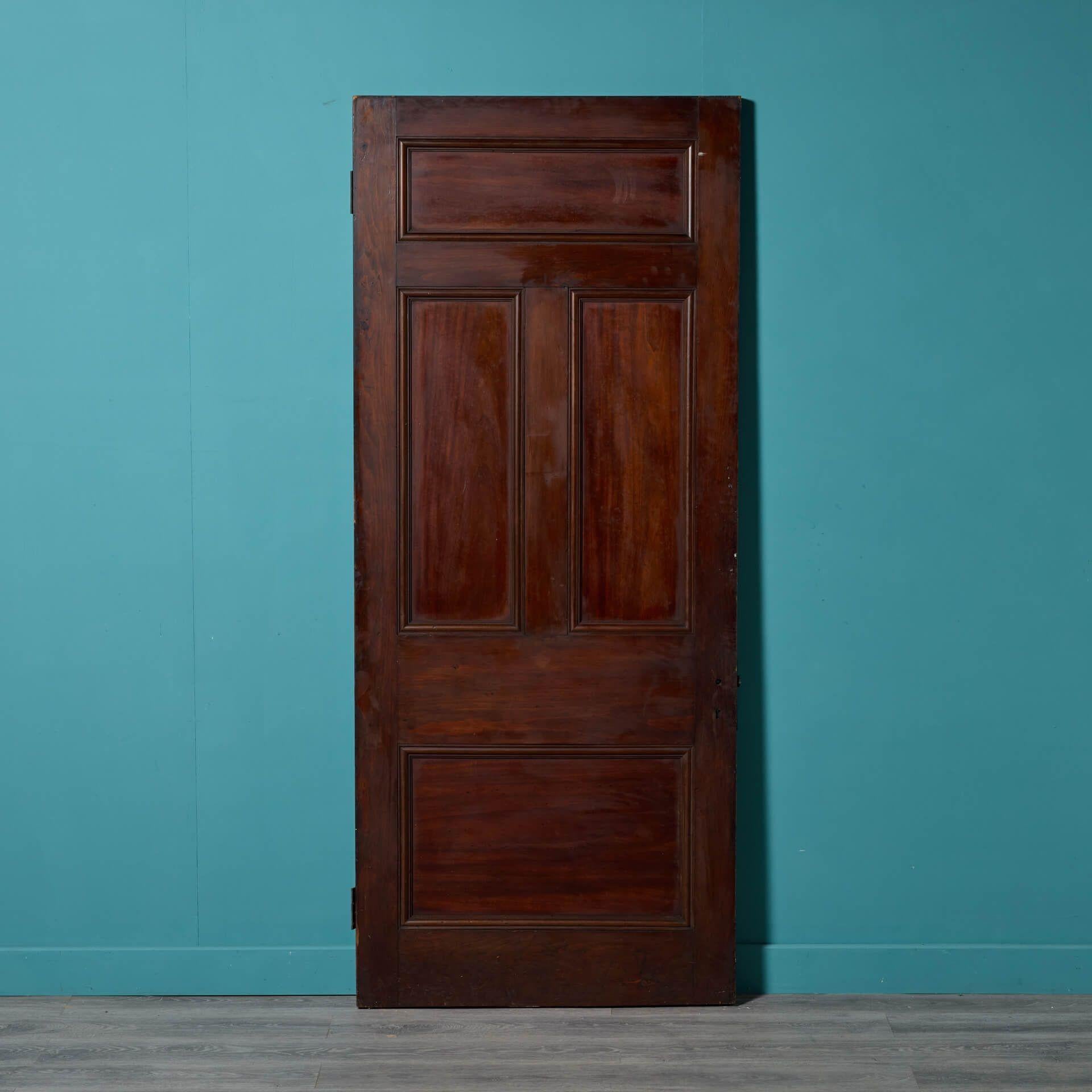 19th Century Antique English Mahogany Internal Door For Sale