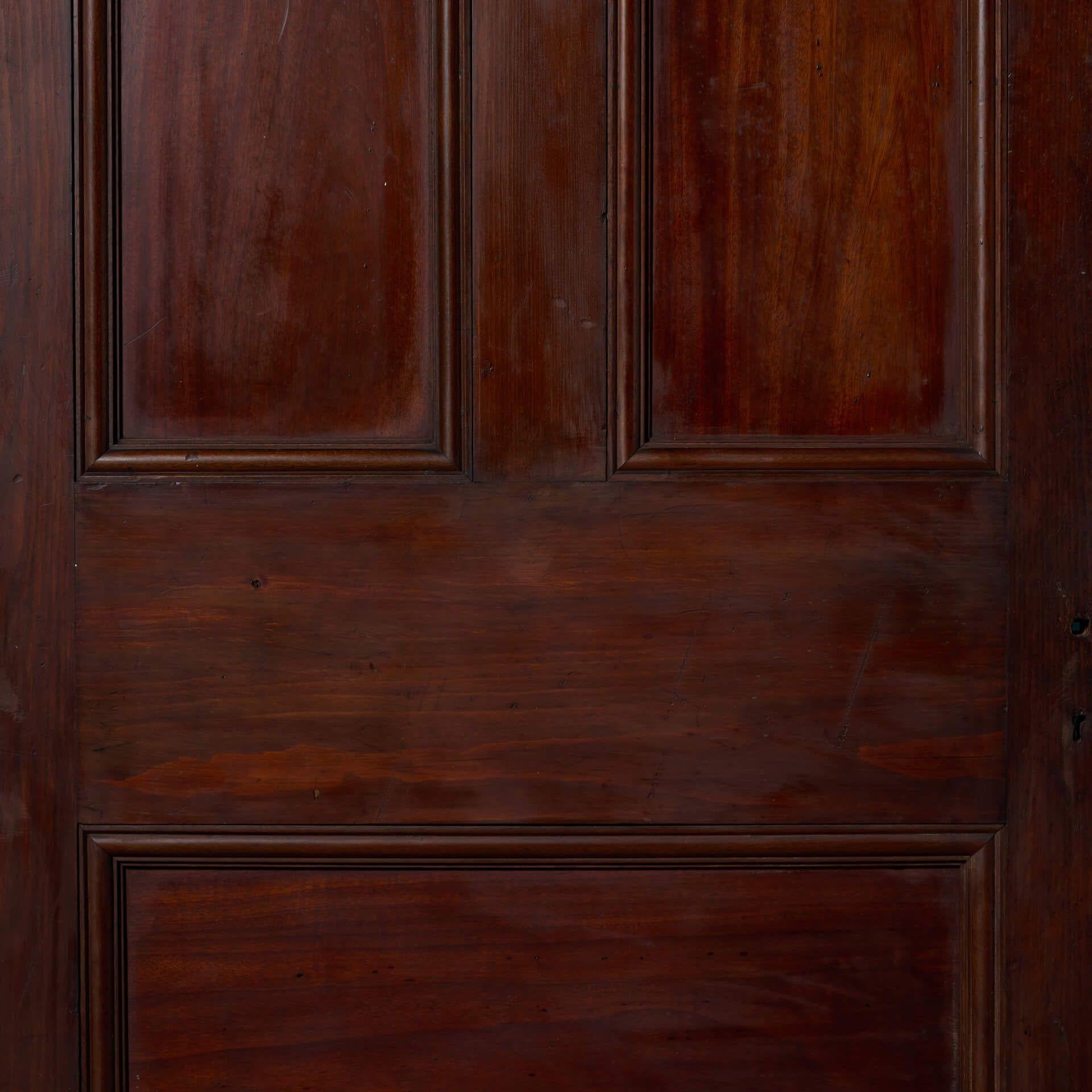 Wood Antique English Mahogany Internal Door For Sale