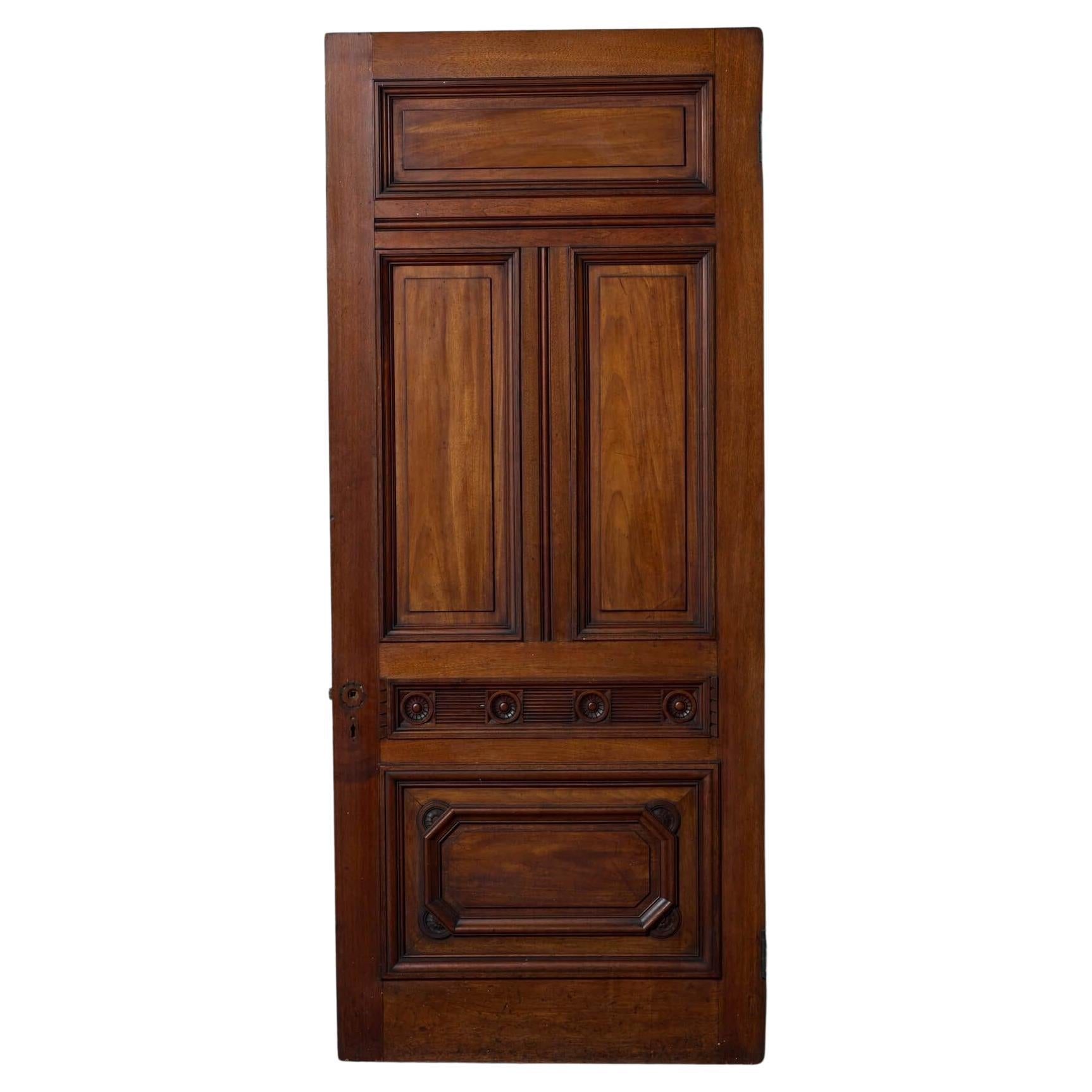 Antique English Mahogany Internal Door For Sale