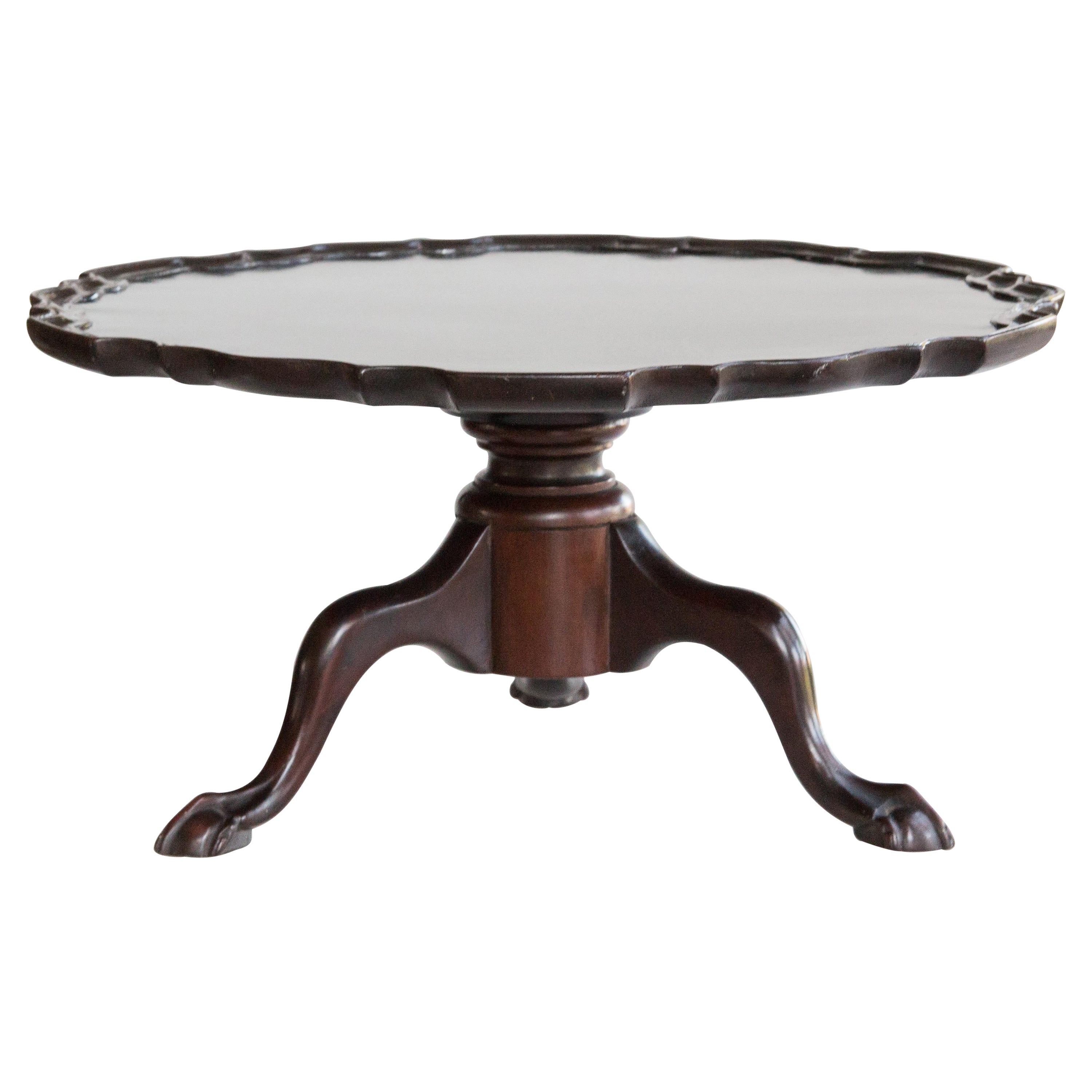 Antique English Mahogany Lazy Susan Tray