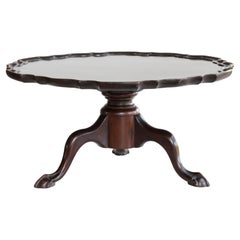 Antique English Mahogany Lazy Susan Tray