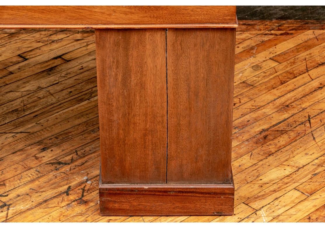 Antique English Mahogany Leather Top Knee Hole Desk 6
