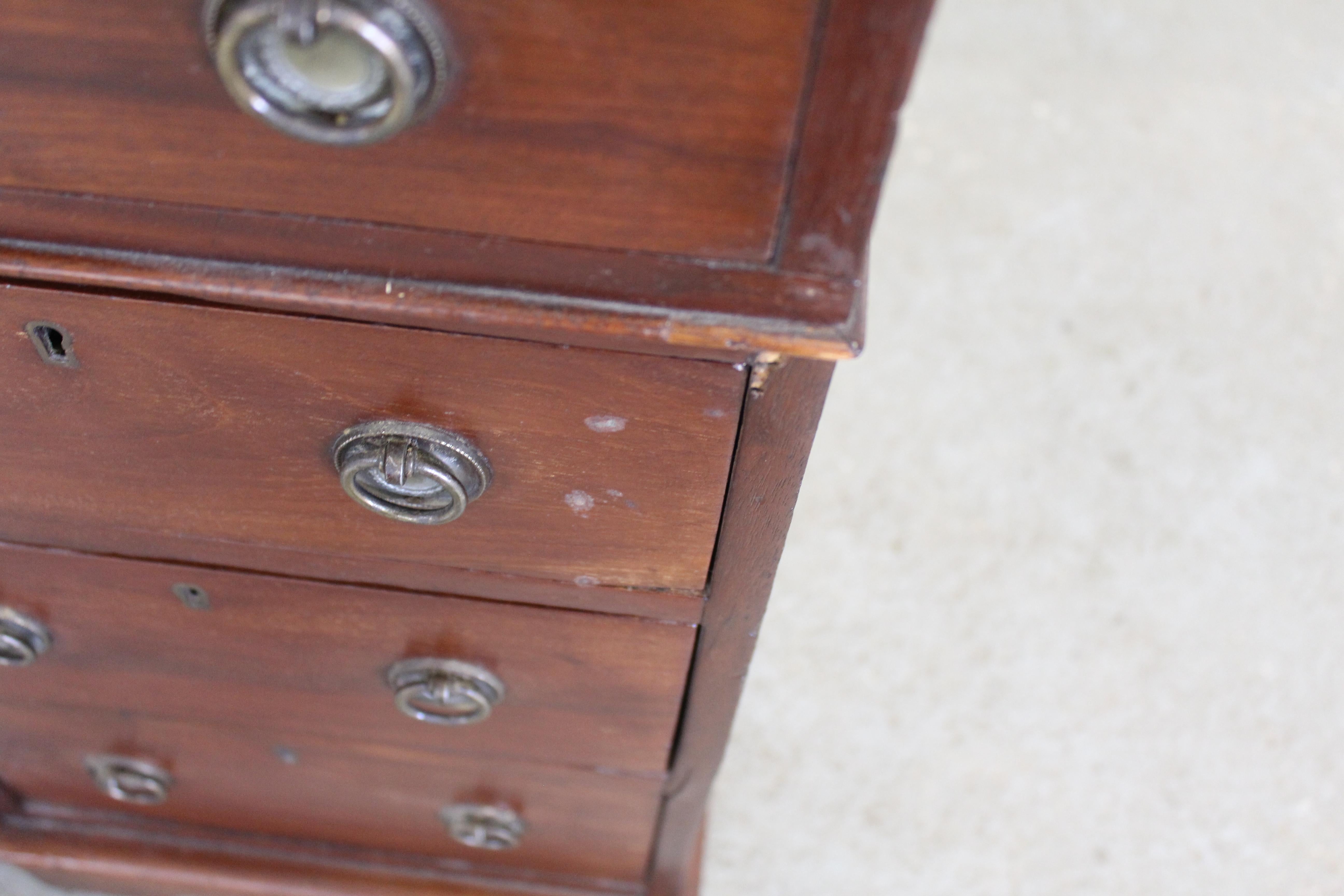 Antique English Mahogany Leather Top Pedestal Desk, circa 1800's 2