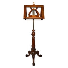 Antique English Mahogany Music Stand circa 1880