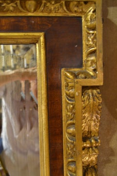 Antique Mirror inglese in mogano dorato a pacco