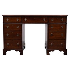 Antique English Mahogany pedestal Desk 1850s