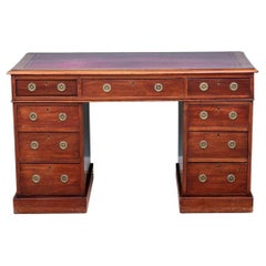 Antique English Mahogany Pedestal Desk