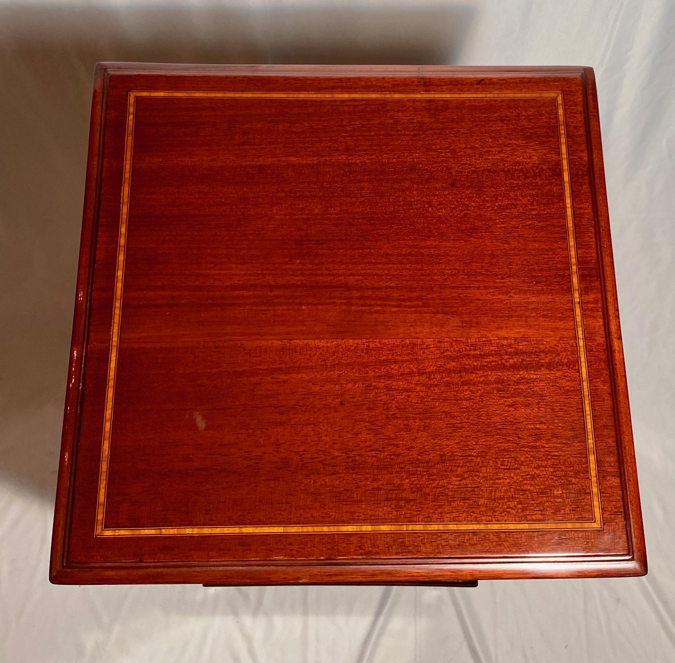 19th Century Antique English Mahogany Pedestal Vitrine For Sale