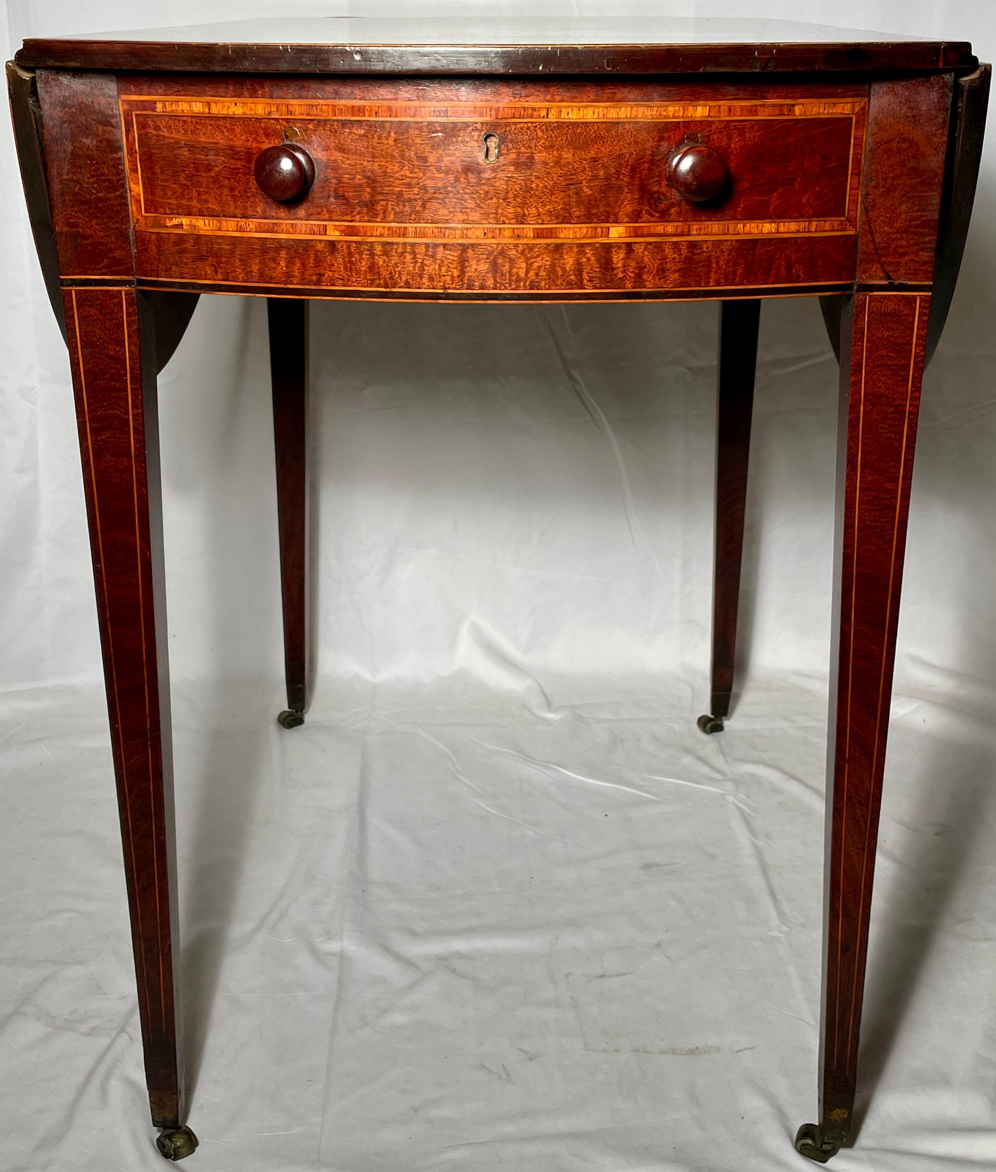 19th Century Antique English Mahogany Pembroke Table, Circa 1860. For Sale