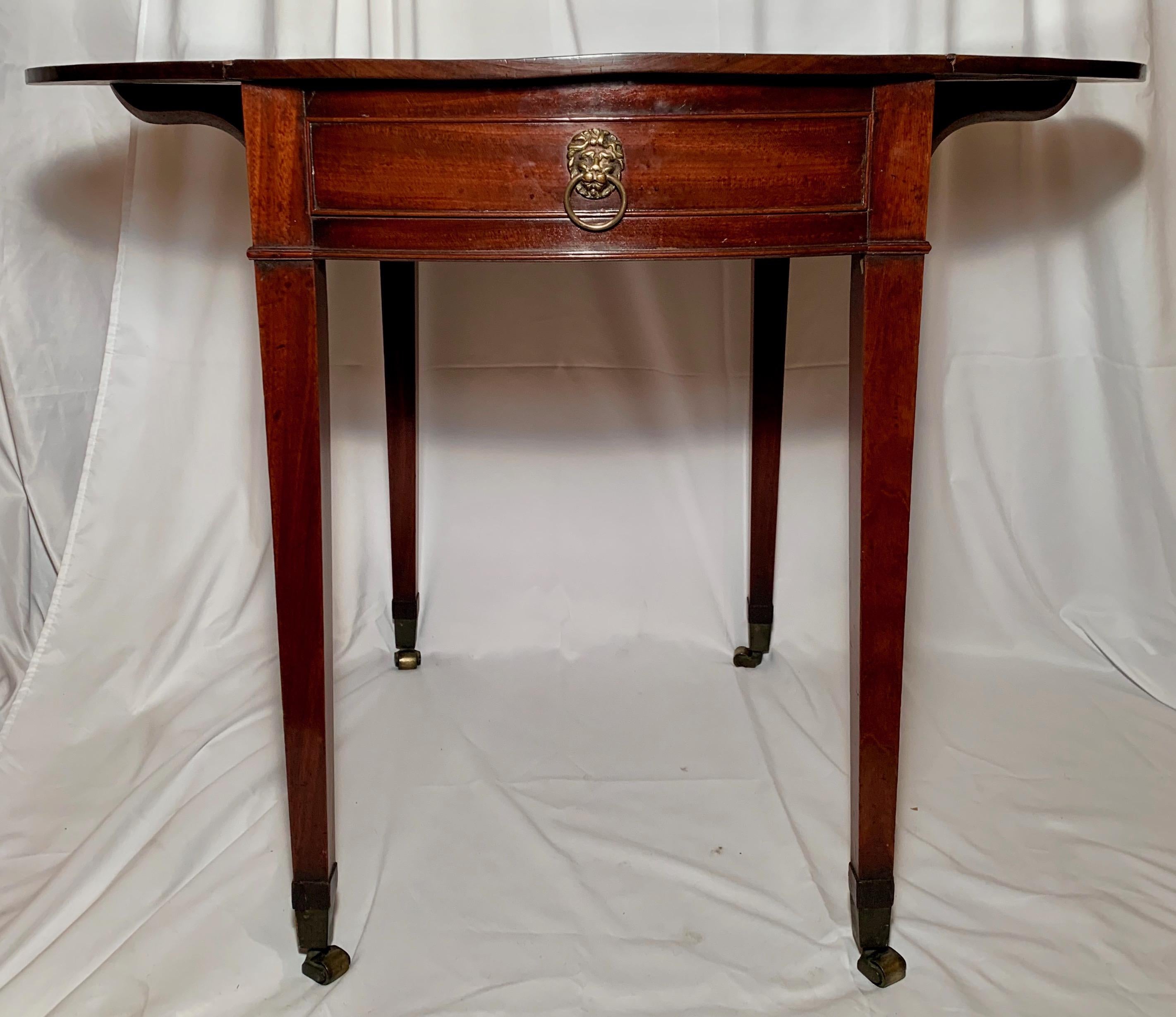 19th Century Antique English Mahogany Pembroke Table, circa 1880