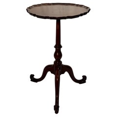 Antique English Mahogany Pie Crust Table, Circa 1880