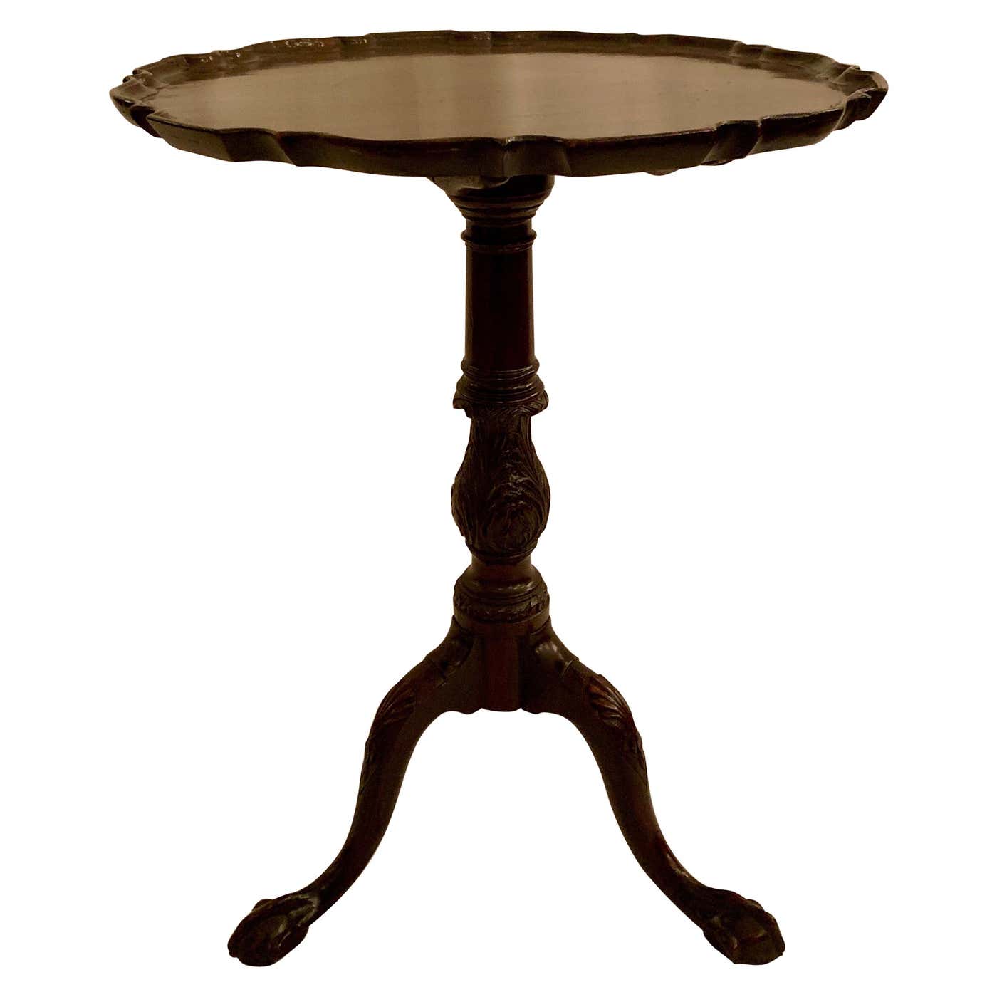 Pie Table Antique English Mahogany Pie Crust Table, Late 19th Century For Sale at ...