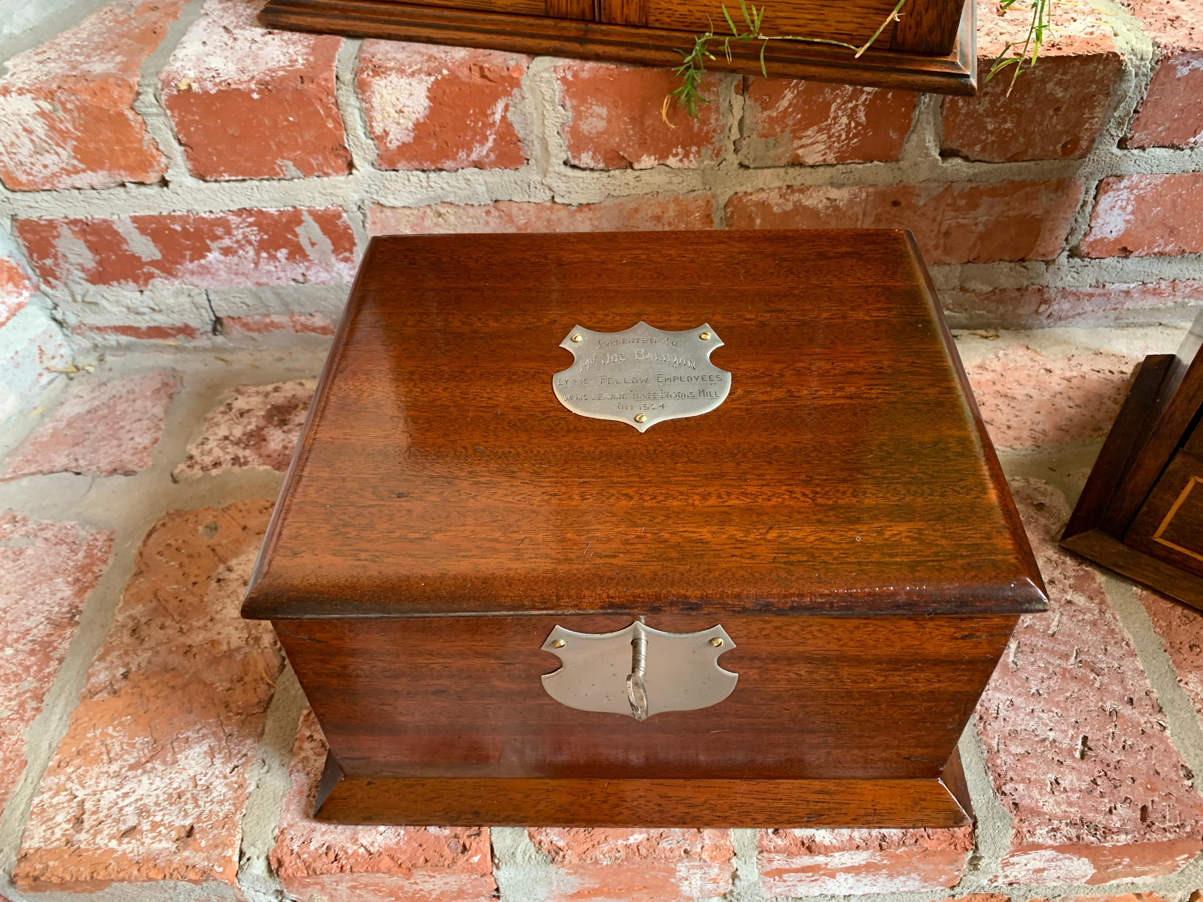 ~ Direct from England
~ From our most recent buying trip, we have an entire collection of antique English “gentleman’s cabinets”!! Many have dated, engraved presentation plaques, and all of them are fabulous!
~ Typically these boxes were used for