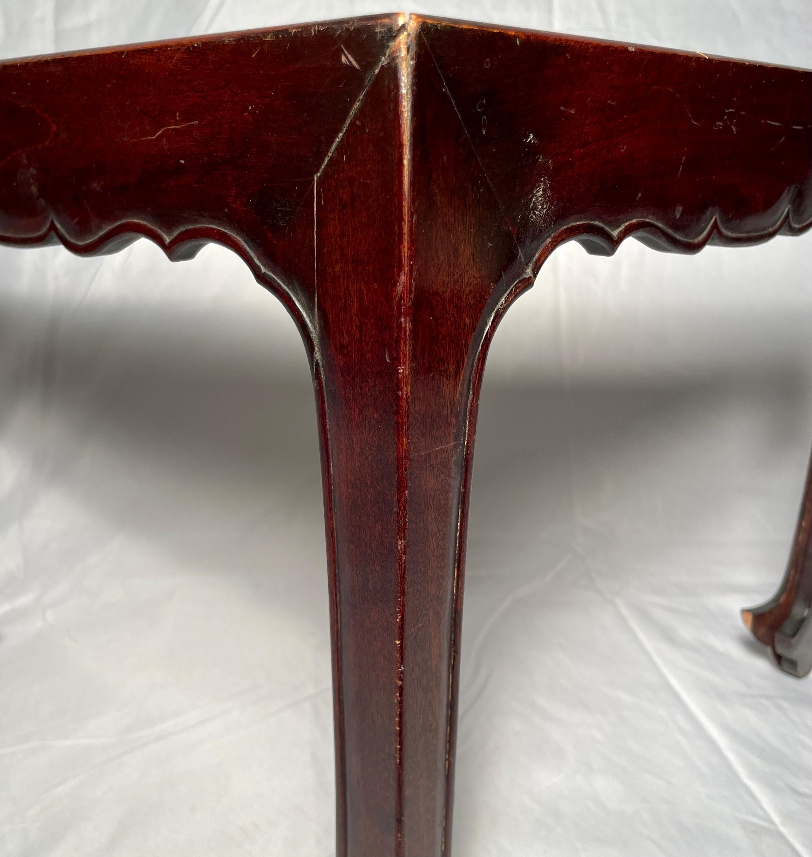 Antique English Mahogany Plate Stand For Sale 2
