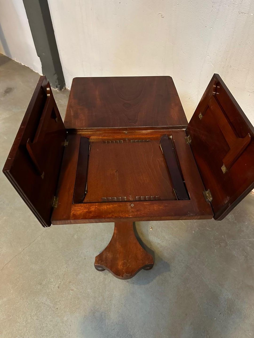 Late 19th Century antique English mahogany reading table. For Sale