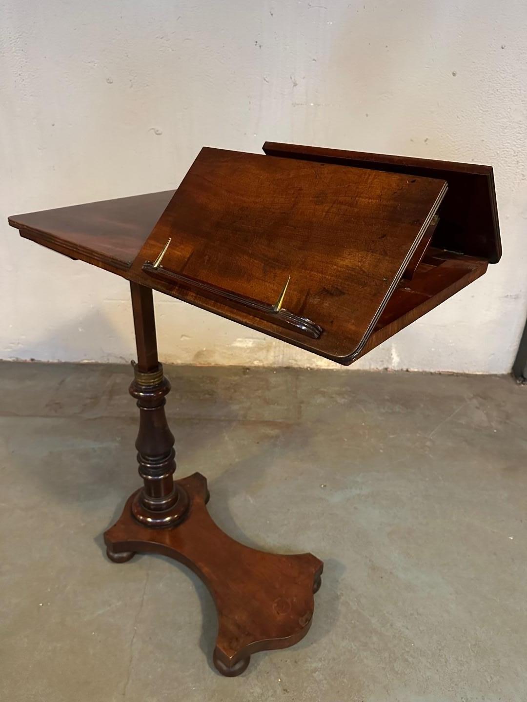 antique English mahogany reading table. For Sale 2