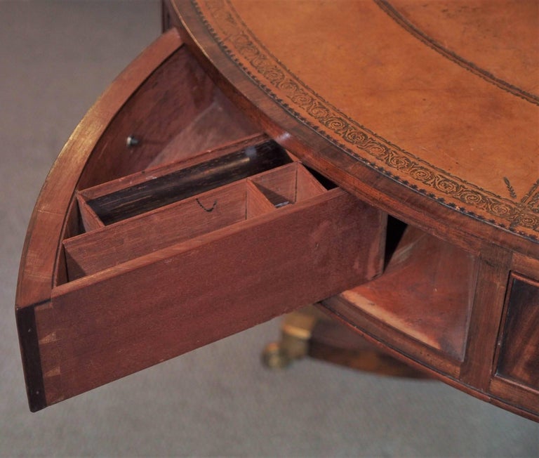 Antique English Mahogany Rent Table at 1stDibs