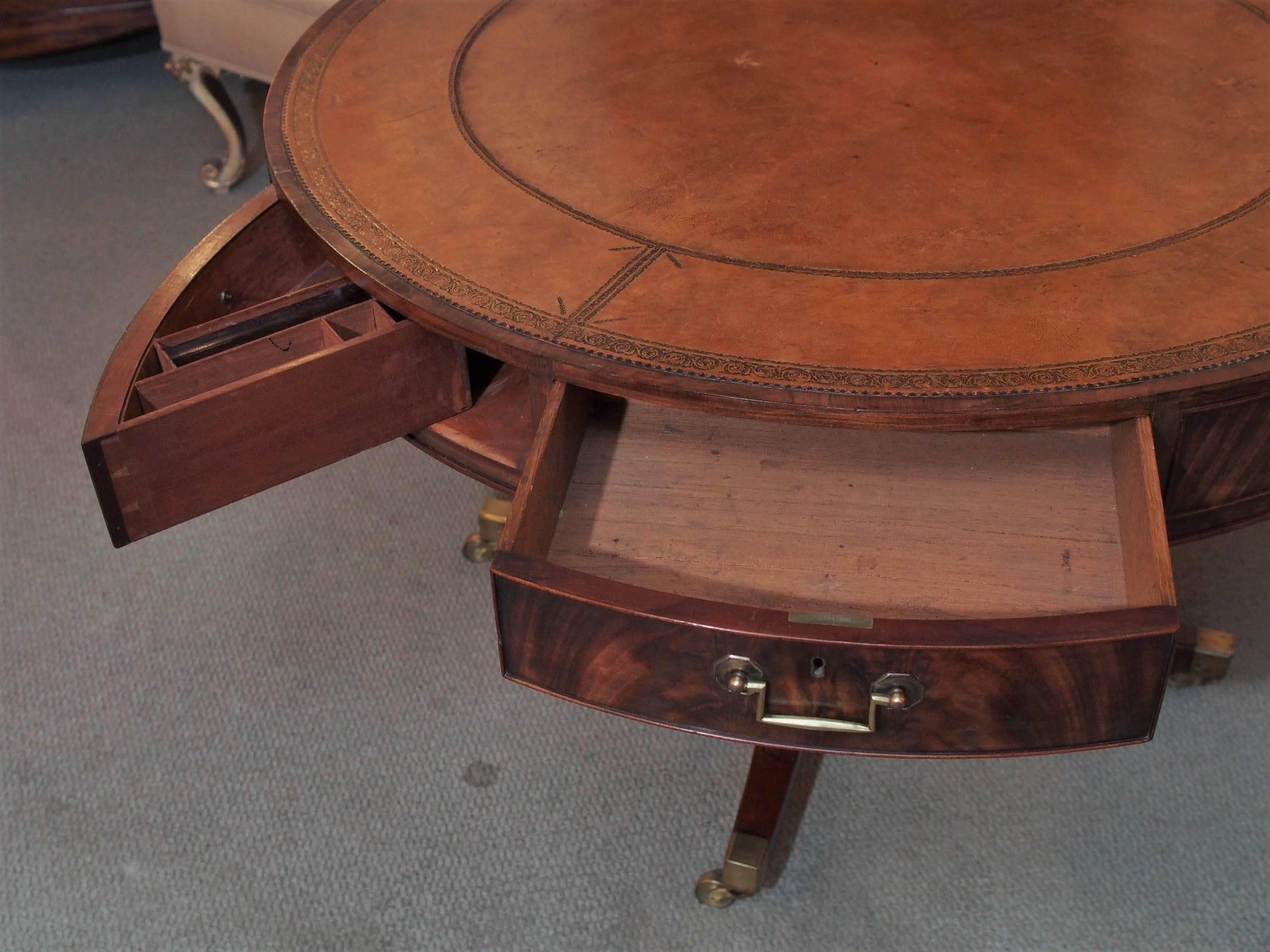 19th Century Antique English Mahogany Rent Table